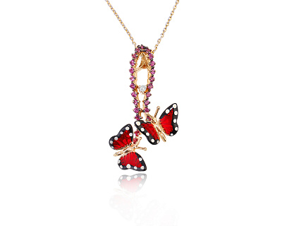 Оригинальный золотой кулон Roberto Bravo Monarch Butterfly 130224/3