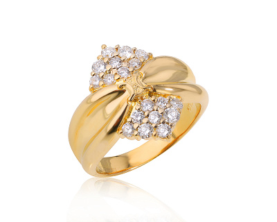 Оригинальное золотое кольцо с бриллиантами 0.64ct Celine 020424/24