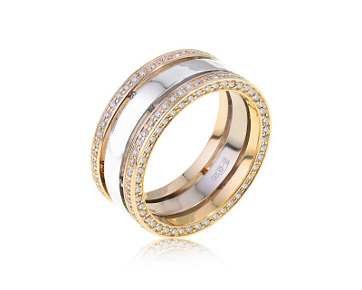 Золотое кольцо с бриллиантами 0.77ct 150424/13