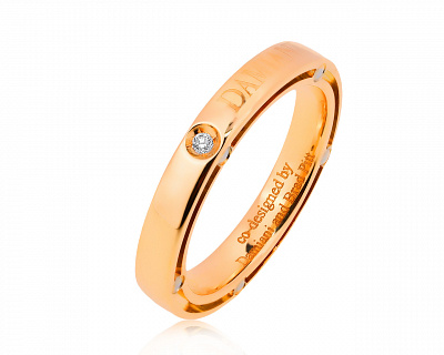 Оригинальное золотое кольцо с бриллиантом 0.01ct Damiani D.Side 210920/5