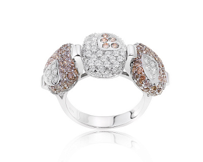 Оригинальное золотое кольцо с бриллиантами 2.16ct Luca Carati 130424/1