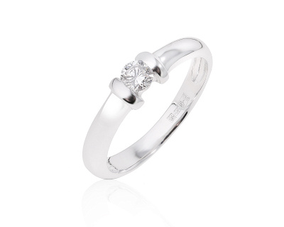 Золотое кольцо с бриллиантом 0.19ct 140724/4