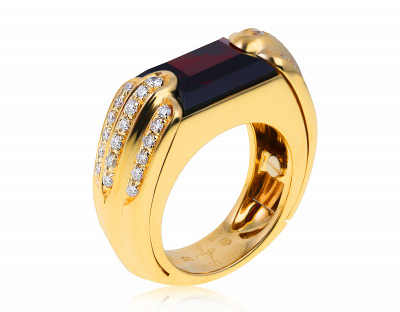 Оригинальное золотое кольцо с гранатом 5.51ct Audemars Piguet 050621/7