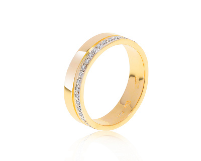Стильное золотое кольцо с бриллиантами 0.21ct 240622/3