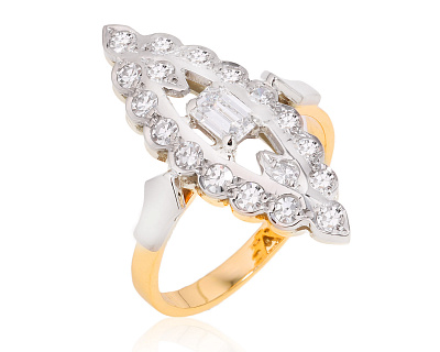 Золотое кольцо с бриллиантами 0.87ct 030525/2