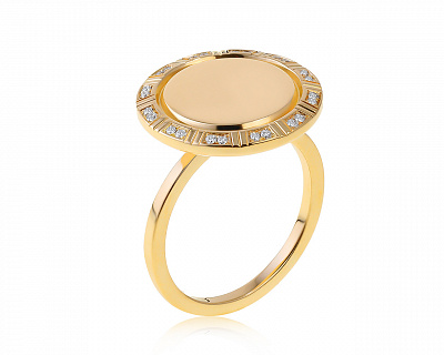 Оригинальное золотое кольцо с бриллиантами 0.10ct Piaget 130421/2