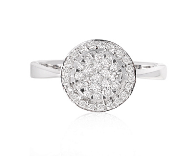 Золотое кольцо с бриллиантами 0.31ct 081224/11