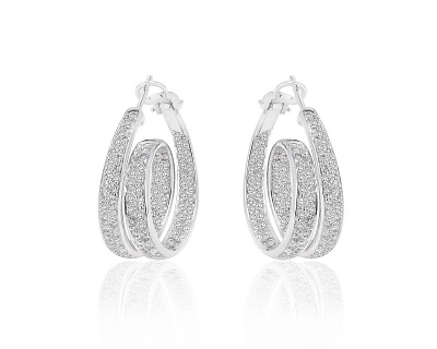 Шикарные золотые серьги с бриллиантами 4.33ct 240322/3