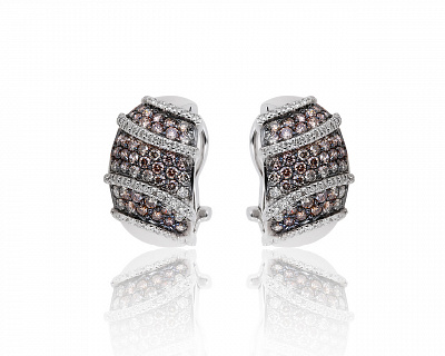 Шикарные золотые серьги с бриллиантами 1.62ct 181119/3