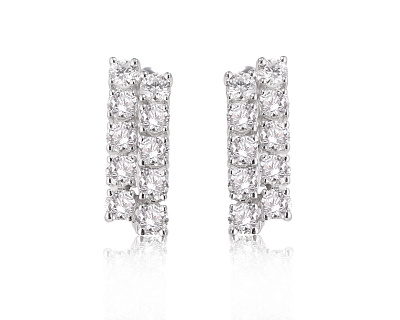 Золотые серьги с бриллиантами 2.50ct 130225/3