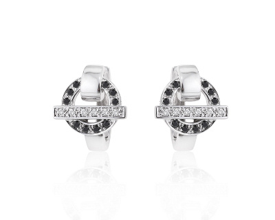 Оригинальные золотые серьги с бриллиантами 0.26ct Guy Laroche 210624/7