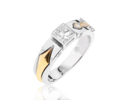 Престижное золотое кольцо с бриллиантами 1.06ct 230422/3
