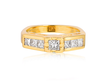 Золотое кольцо с бриллиантами 0.83ct 160425/7