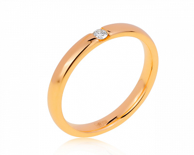 Оригинальное золотое кольцо с бриллиантом 0.05ct Damiani Veramore 231120/12